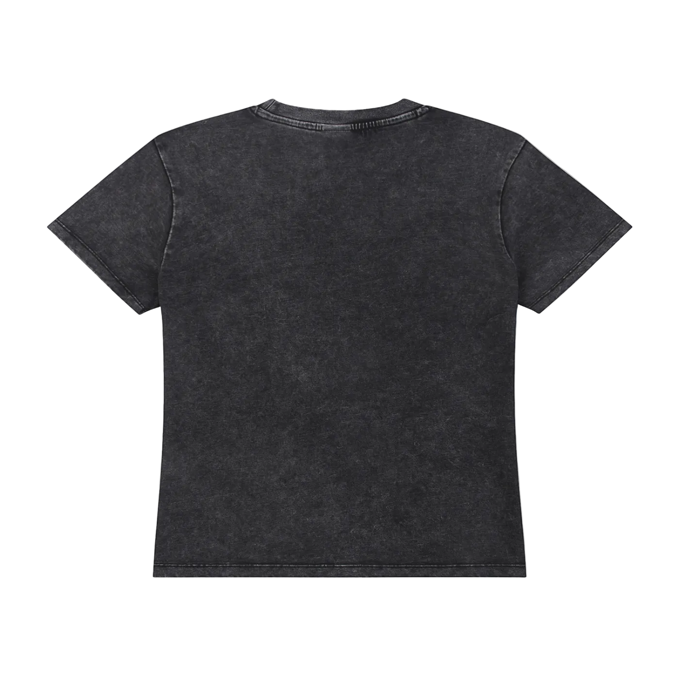 Black t-shirt on a white background